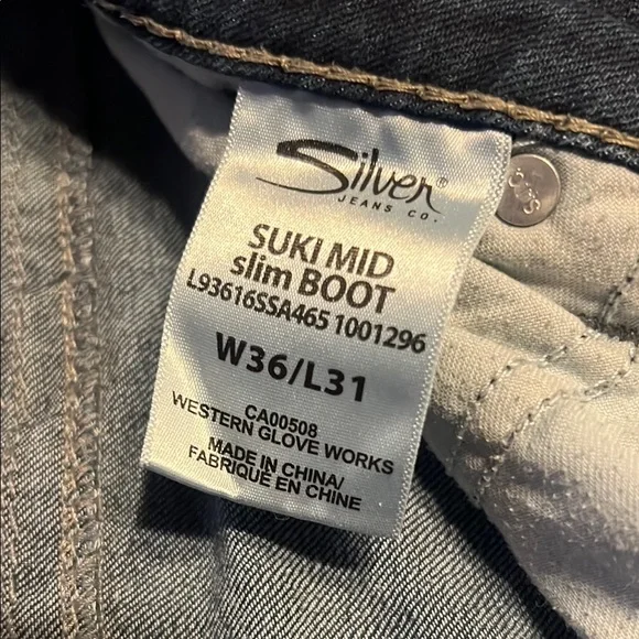 Silver Suki Mid slim BOOT Size 36/31 - Picture 3 of 4